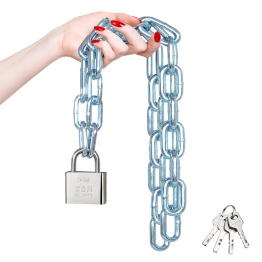 Bicycle Chain - Сверхмощная 39-дюймовая 8 мм оцинкованная антикоррозийная